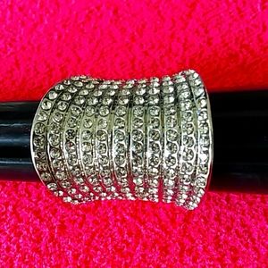 61/2 party ring rhodium over silver